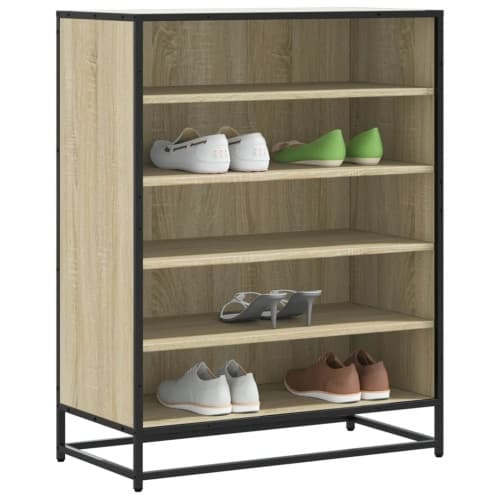 Skoskåp sonoma-ek 75x38x97,5 cm konstruerat trä och metall
