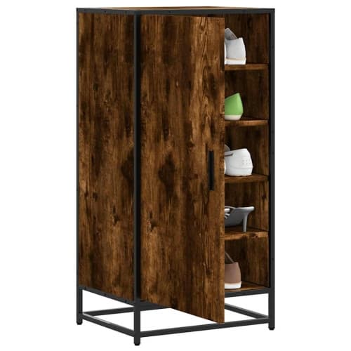 Skohylla rökfärgad ek 48x38x97,5 cm konstruerat trä