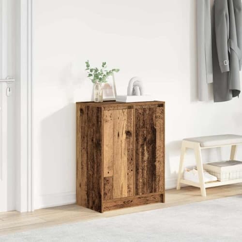 Skoskåp gammalt trä 57x34x76 cm konstruerat trä
