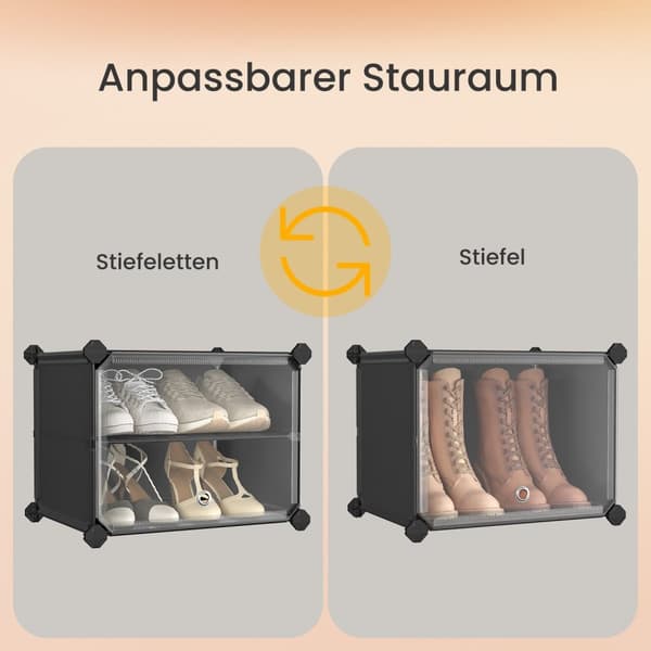 Schoenenrek, schoenenkast met 8 vakken