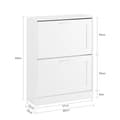 Miniatyrbillede 3 af 9: Sko Skab, FSR137-W, 60x25x80 cm, Brun
