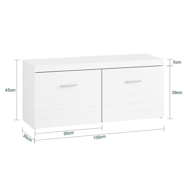 Penkki, FSR178-W, 100x35x45 cm, Valkoinen