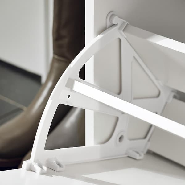 Sko Bænk, FSR98-L-W, 80x26x45 cm, Hvid