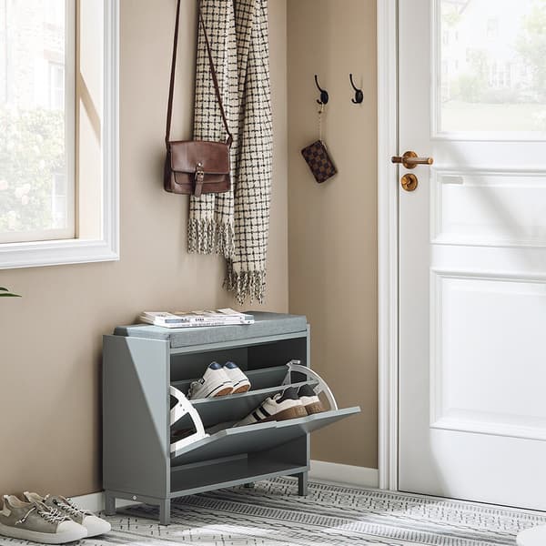 Kenkäpenkki, FSR151-K-HG, 60x24x52 cm, Harmaa