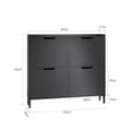 Miniatyrbillede 3 af 8: Sko Skab, FSR100, 100x19x90 cm, Hvid