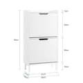 Miniatyrbillede 3 af 9: Sko Skab, FSR177-W, 50x19x90 cm, Hvid