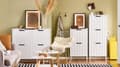 Miniatyrbillede 9 af 9: Sko Skab, FSR177-W, 50x19x90 cm, Hvid
