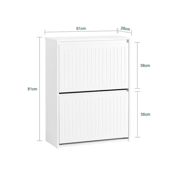 Skoskab, FSR165-K-W, 26x81x61 cm, Hvid