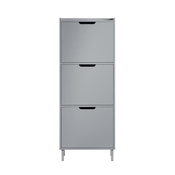 Sko Skab, FSR151-H-HG, 19x129x50 cm, Grå