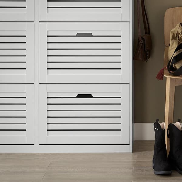 Sko Skab, FSR145-W, 115x30x112 cm, Hvid