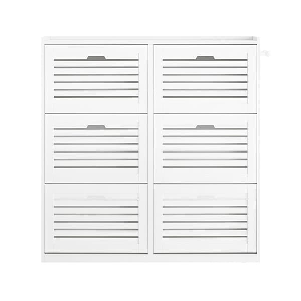 Sko Skab, FSR145-W, 115x30x112 cm, Hvid