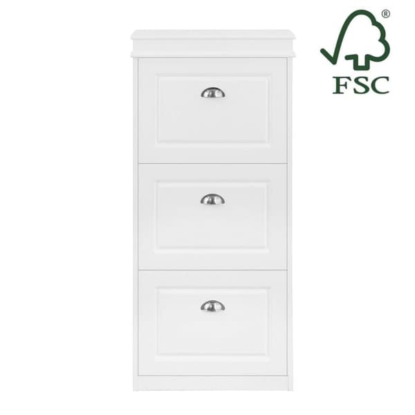 Sko Skab, FSR94-W, 24x117x53 cm, Hvid