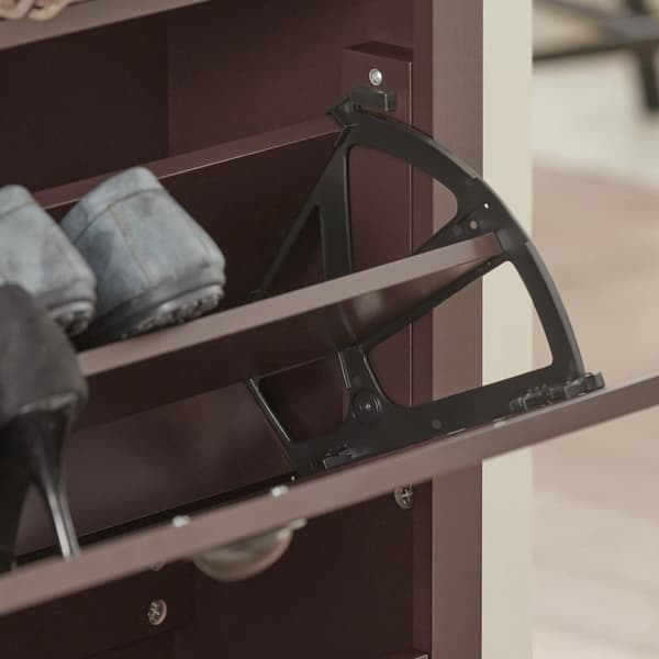 Sko Skab, FSR87-BR, 80x24x110 cm, Brun