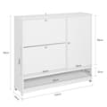 Miniatyrbillede 3 af 5: Sko Skab, FSR114-W, 102x24x96 cm, Hvid