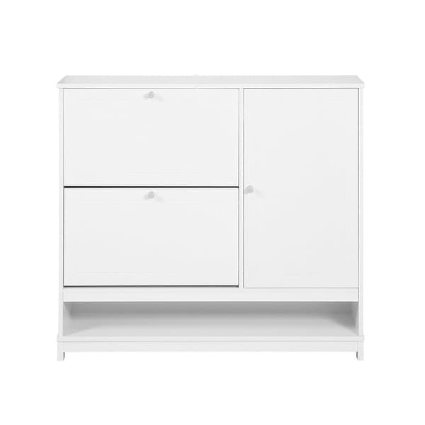 Sko Skab, FSR114-W, 102x24x96 cm, Hvid