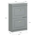 Miniatyrbillede 3 af 5: Sko Skab, FSR78-HG, 53x24x82 cm, Brun