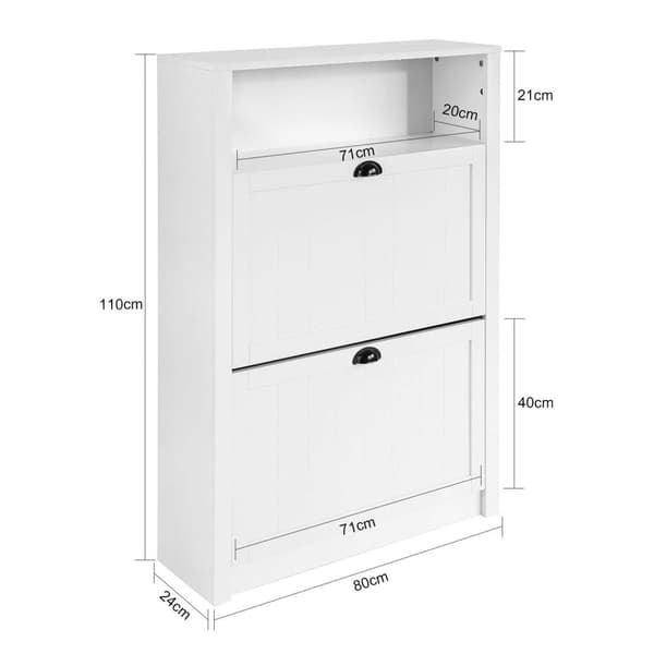 Sko Skab, FSR87-W, 80x24x110 cm, Brun