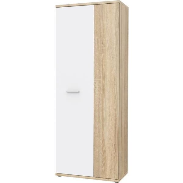 MISCA skoskåp - Modern stil med Sonoma ek och matt vit dekor - L 69 cm