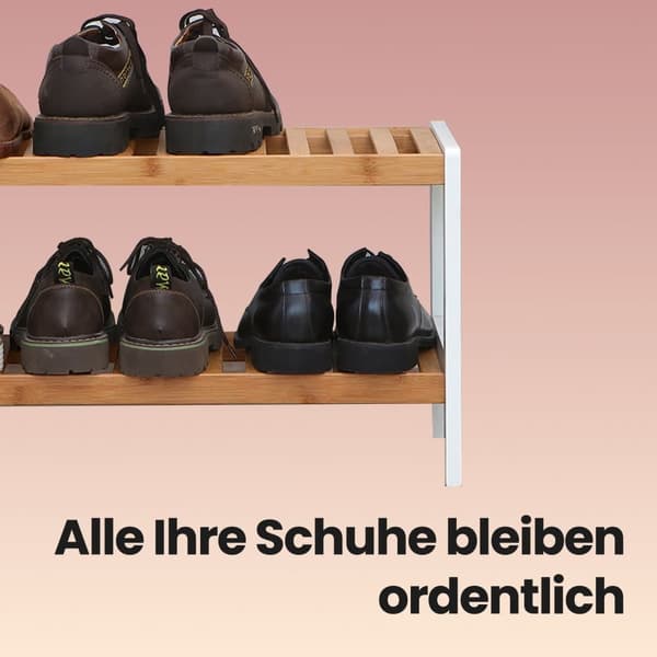 Skoopbevaring, SONGMICS LBS02H, 70x33x26 cm, Hvid og Naturlig