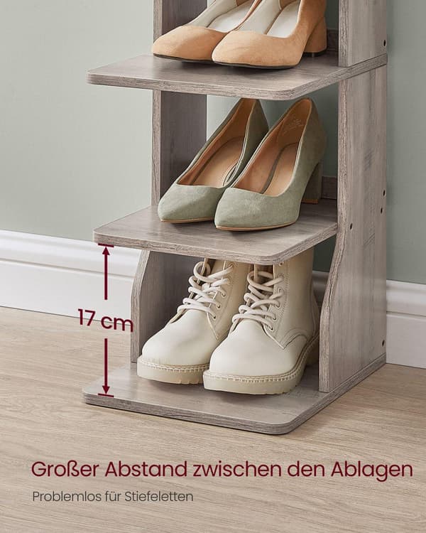 Kenkäteline, VASAGLE LBS200T14, 30x26.4x110.4 cm, Greige