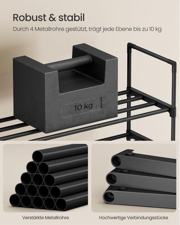 Kenkäteline, SONGMICS LSA004B01, 30x42.5x71.5 cm, Musta