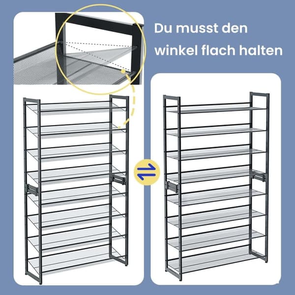 Sko stativ, SONGMICS LMR08GB, 92.5x30.7x163.5 cm, Grå