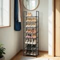 Miniatyrbillede 1 af 5: Skoopbevaring, SONGMICS LSR24BK, 46x28x145 cm, Sort