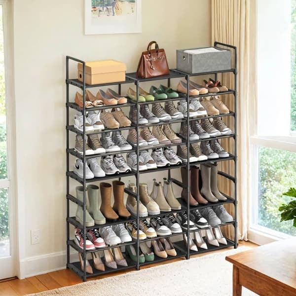 Skoopbevaring, SONGMICS, 29.5x129x157.6 cm, Sort
