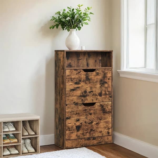 Skoskab, VASAGLE LBC040X01, 60x24x102 cm, Brun