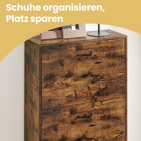 Skoskab, VASAGLE LBC030X01, 60x24x120 cm, Brun