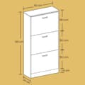 Miniatyrbillede 6 af 6: Skoskab, VASAGLE LBC030X01, 60x24x120 cm, Brun