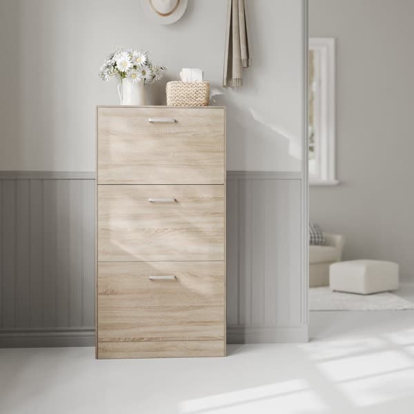 Skoskåp, VASAGLE LBC602H, 60x83.5x24 cm, Natur
