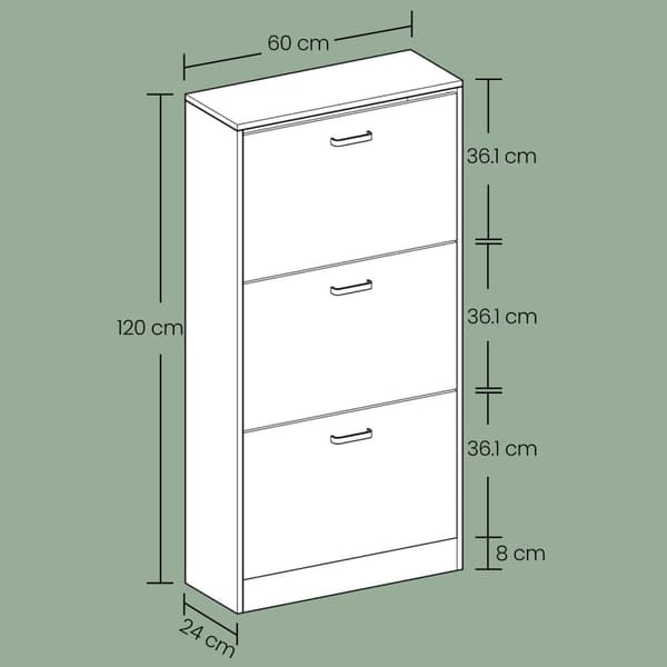 Kenkäteline, VASAGLE LBC602H, 60x83.5x24 cm, Tammi