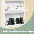 Miniatyrbillede 4 af 6: Skoskab, VASAGLE LBC02WT, 60x24x83.5 cm, Hvid