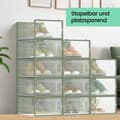 Miniatyrbillede 1 af 6: Skokasser, SONGMICS LSP12WT, 33,5x23,2x14,3 cm, Transparent Grøn