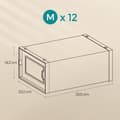 Miniatyrbild 4 av 5: Skokartonger, 12-delars set, 33,5x23,2x14,3 cm, Transparent Svart