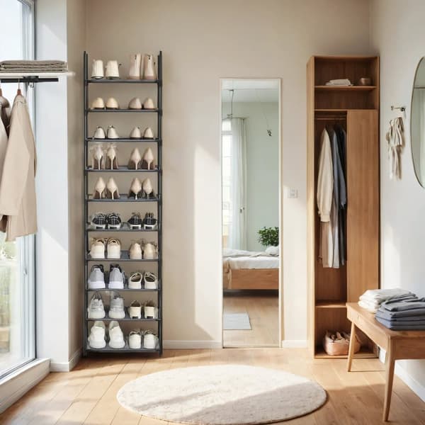Skohylla, SONGMICS LSH010B02, 45x28x173 cm, Svart