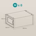 Miniatyrbild 3 av 6: Skokartonger, SONGMICS LSP08SWT, 33,5x23,2x14,3 cm, Transparent Vit