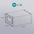 Miniatyrbild 4 av 6: Skokartonger, SONGMICS 18-pack, 33.5x23.2x14.3 cm, Transparent Blå
