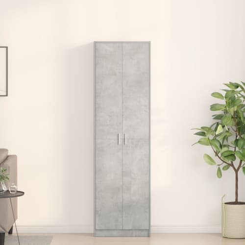 Garderob Betonggrå 55x25x189 cm Trä