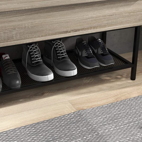 Rootz Shoe Bench Opbevaringshylde - Sko rack - Skjult rum - Moderne design - 84 cm x 39,5 cm x 61 cm