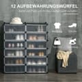 Miniatyrbild 4 av 10: Rootz Shoe Rack - Storage Organizer - Shoe Shelf - Modular Design - Håller 24 par - 94 cm x 37 cm x 108 cm