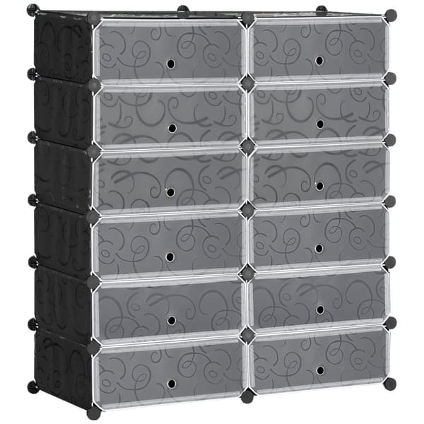 Rootz Shoe Rack - Storage Organizer - Shoe Shelf - Modular Design - Håller 24 par - 94 cm x 37 cm x 108 cm