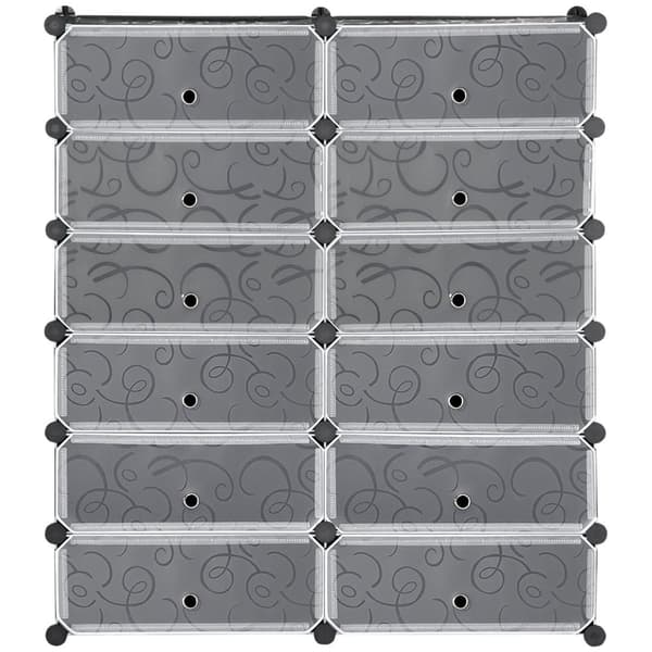 Rootz Shoe Rack - Storage Organizer - Shoe Shelf - Modular Design - Holder 24 par - 94 cm x 37 cm x 108 cm