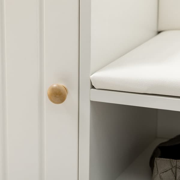 Rootz skobänk med garderob - skoskåp - förvaringsbänk - högklassig skumkomfort - 80 cm x 33 cm x 49 cm