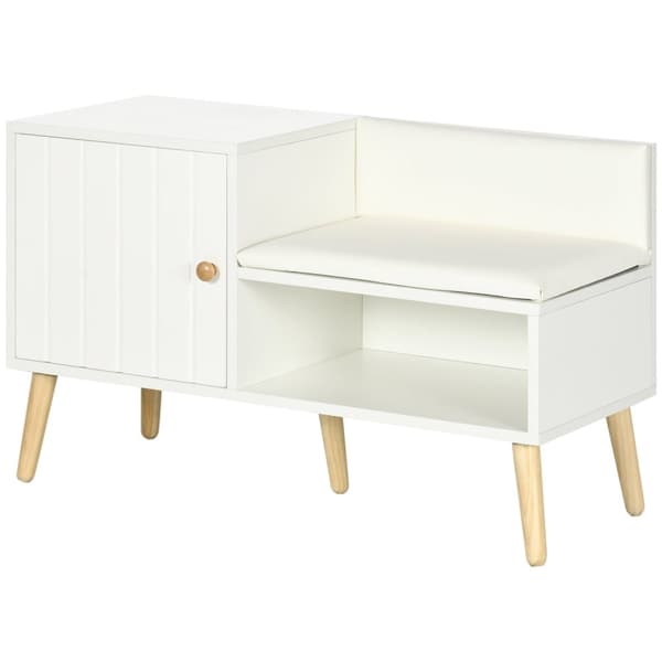 Rootz skobänk med garderob - skoskåp - förvaringsbänk - högklassig skumkomfort - 80 cm x 33 cm x 49 cm