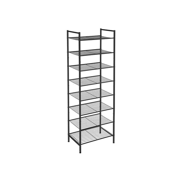 8-tiers skostativ sort