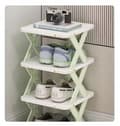 Miniatyrbild 4 av 8: STAND Organizer SKOSKÅP 6 nivåer HOPPFÄLLBAR Grön RYMLIG Modul