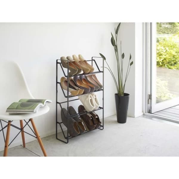 Yamazaki Home 4-lagers skoställ Skoställ svart 53,0 x 80,0 x 17,5 cm