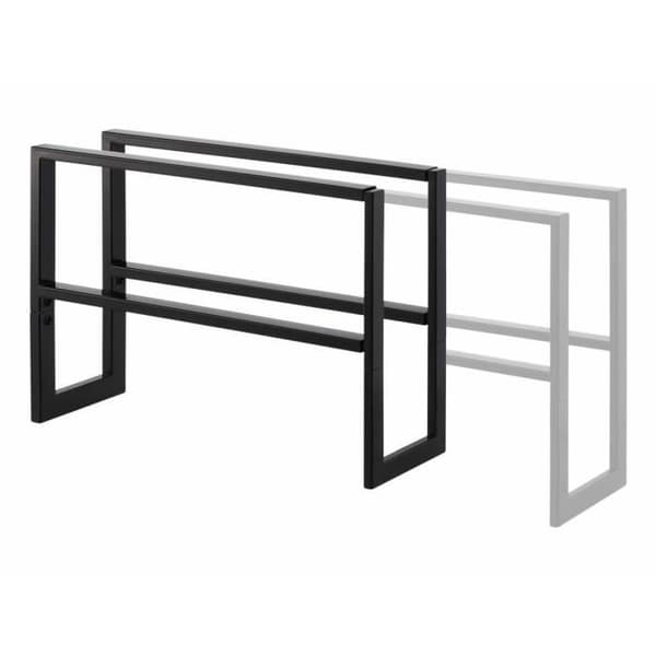 Skoställ - YAMAZAKI - 2 nivåer - Svart - 6 till 9 par - Utdragbar upp till 70 cm